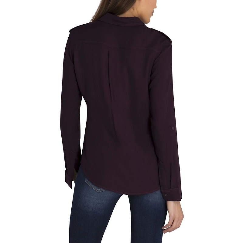 Jordache Women's Super Soft Military Denim Shirt