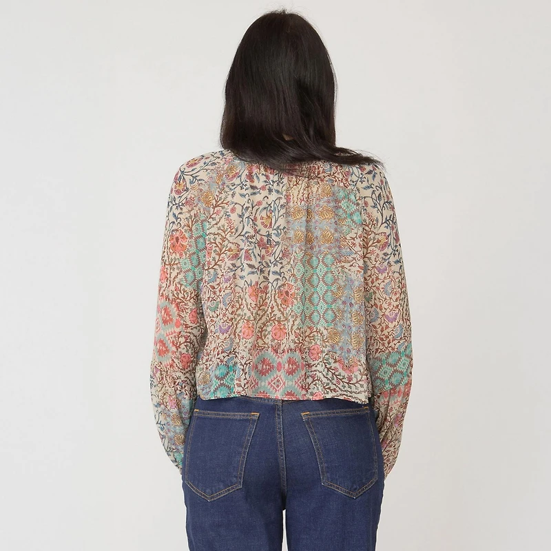 Devoted chemise florale ample à manches longues