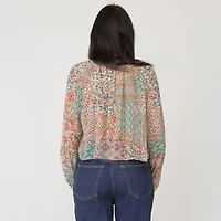 Devoted chemise florale ample à manches longues