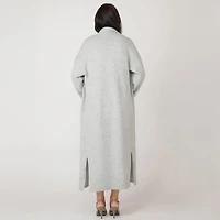 Devoted long sleeve full-length knit cardigan