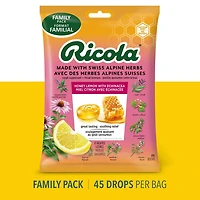 Ricola Honey Lemon Echinacea Cough Drops, 45 Count