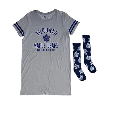 Ensemble de vêtements de nuit de hockey des Maple Leafs de Toronto 2 pièces de la LNH pour femmes