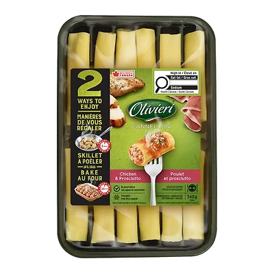 Olivieri Fresh Cannelloni Chicken Prosciutto, Fresh Pasta, 540 g