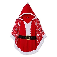 George Women's Plus Plaid Holiday Poncho