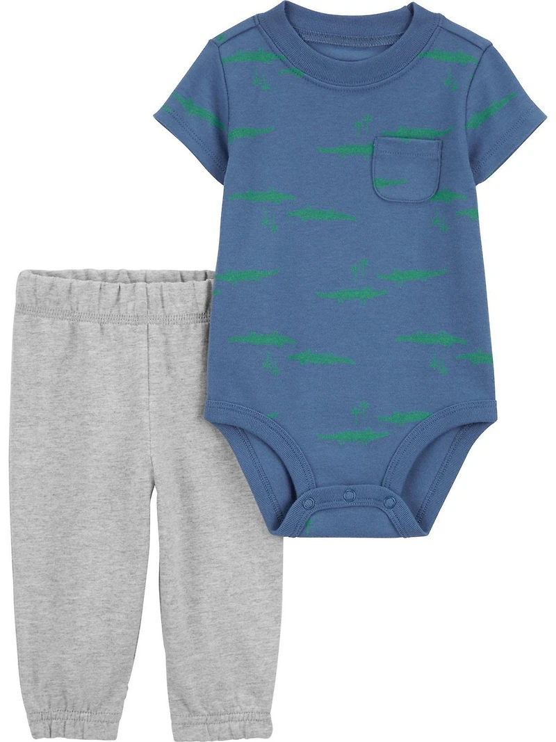 Carter's Child of Mine Infant Boys' Body Suit Pant Set- Blue