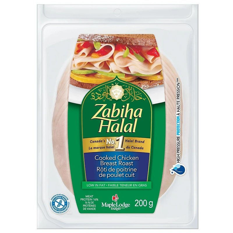 Poitrine de Poulet Cuitesous Emballage de Zabiha Halal
