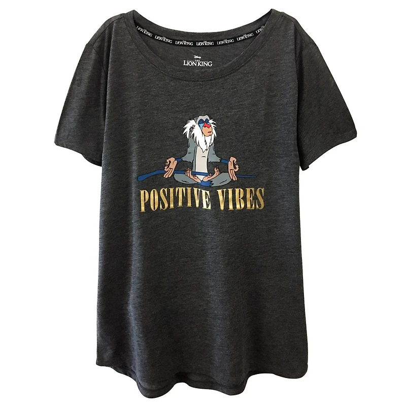 Tee shirt Femme King Lion Positive Vibes