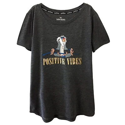 Tee shirt Femme King Lion Positive Vibes