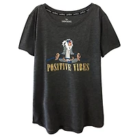 Tee shirt Femme King Lion Positive Vibes