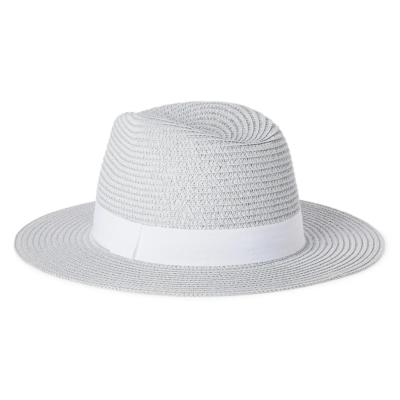 Time and Tru Women's Straw Panama Hat