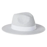 Time and Tru Women's Straw Panama Hat