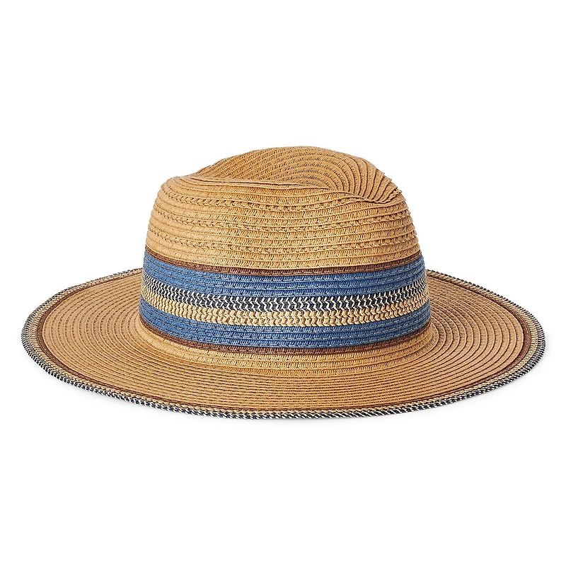 Time and Tru Women's Straw Panama Hat