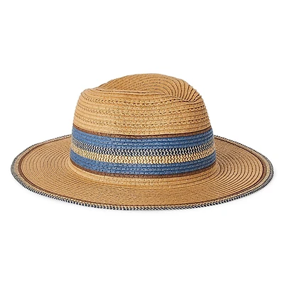 Time and Tru Women's Straw Panama Hat