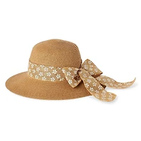 Chapeau cloche en paille Time and Tru pour femmes
