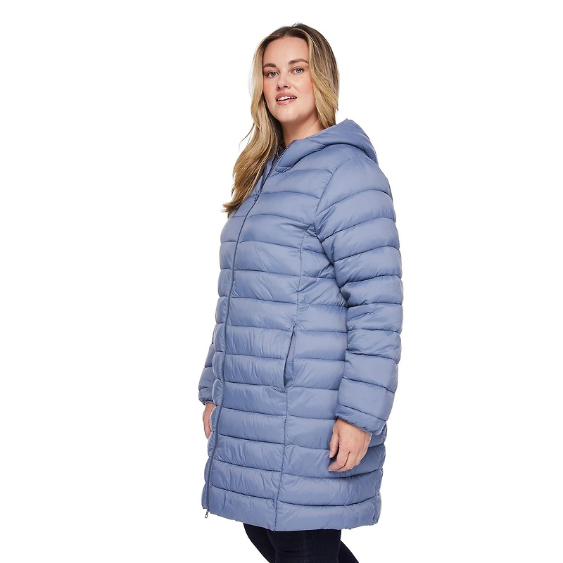Manteau Doudoune à capuche pliable George pour femme Taille Plus Taille 1X a 4X