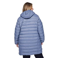 George Plus size Ladies Packable Hooded Puffer Coat, Size 1X to 4X