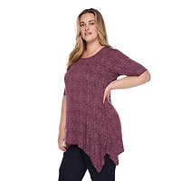T-shirt à ourlet asymétrique George Plus pour femmes Tailles 1X-4X
