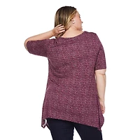 T-shirt à ourlet asymétrique George Plus pour femmes Tailles 1X-4X