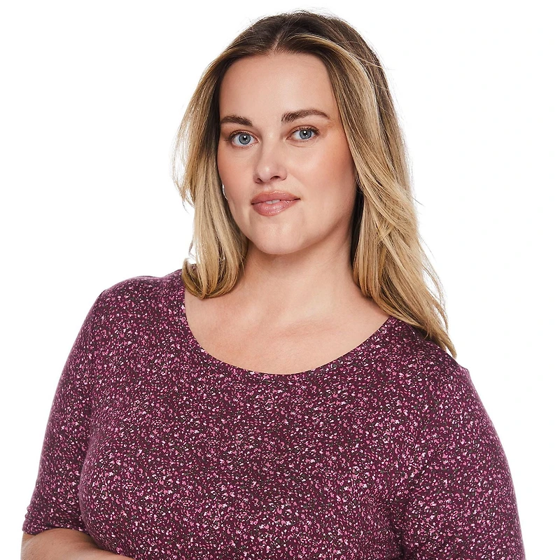 T-shirt à ourlet asymétrique George Plus pour femmes Tailles 1X-4X