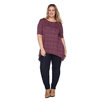 T-shirt à ourlet asymétrique George Plus pour femmes Tailles 1X-4X
