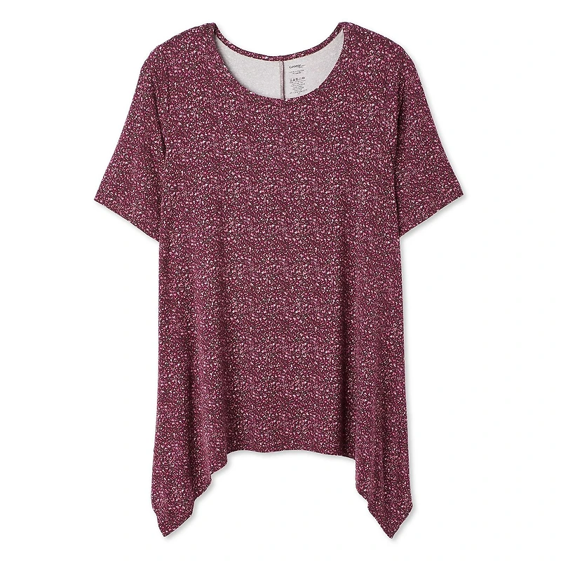 T-shirt à ourlet asymétrique George Plus pour femmes Tailles 1X-4X