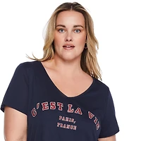 George Women's Plus V-Neckline Tee