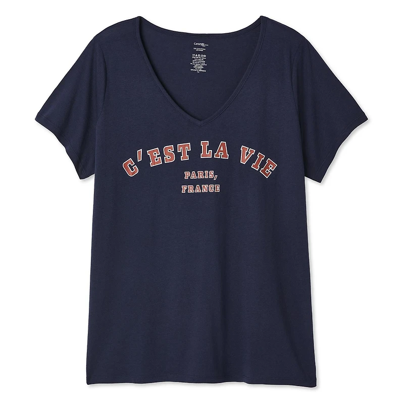 George Women's Plus V-Neckline Tee