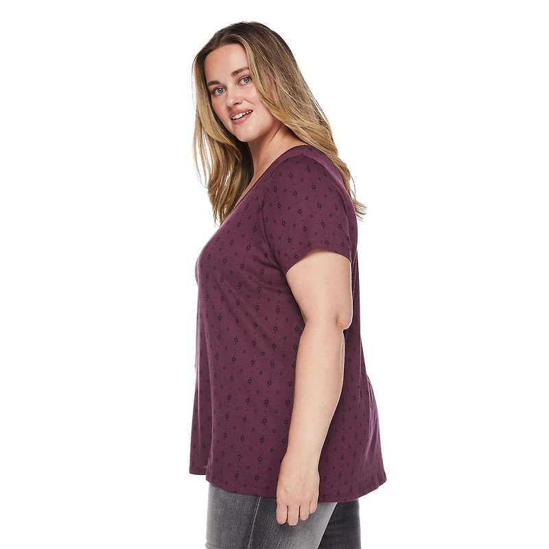 T-shirt avec encolure en V George Plus pour femmes Tailles 1X-4X