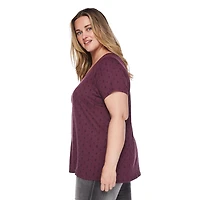 T-shirt avec encolure en V George Plus pour femmes Tailles 1X-4X