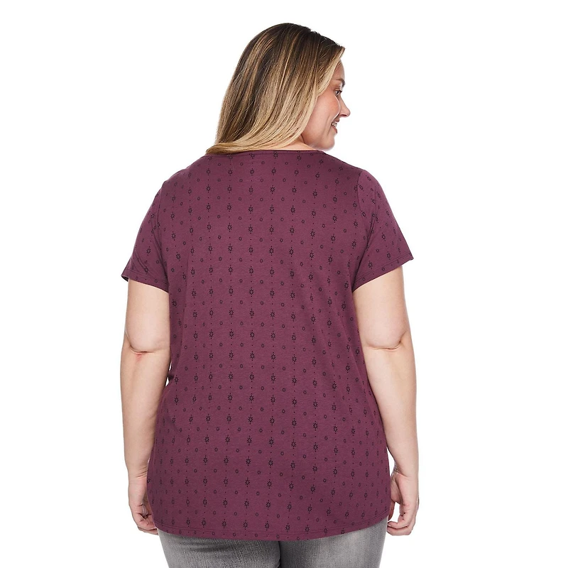 T-shirt avec encolure en V George Plus pour femmes Tailles 1X-4X