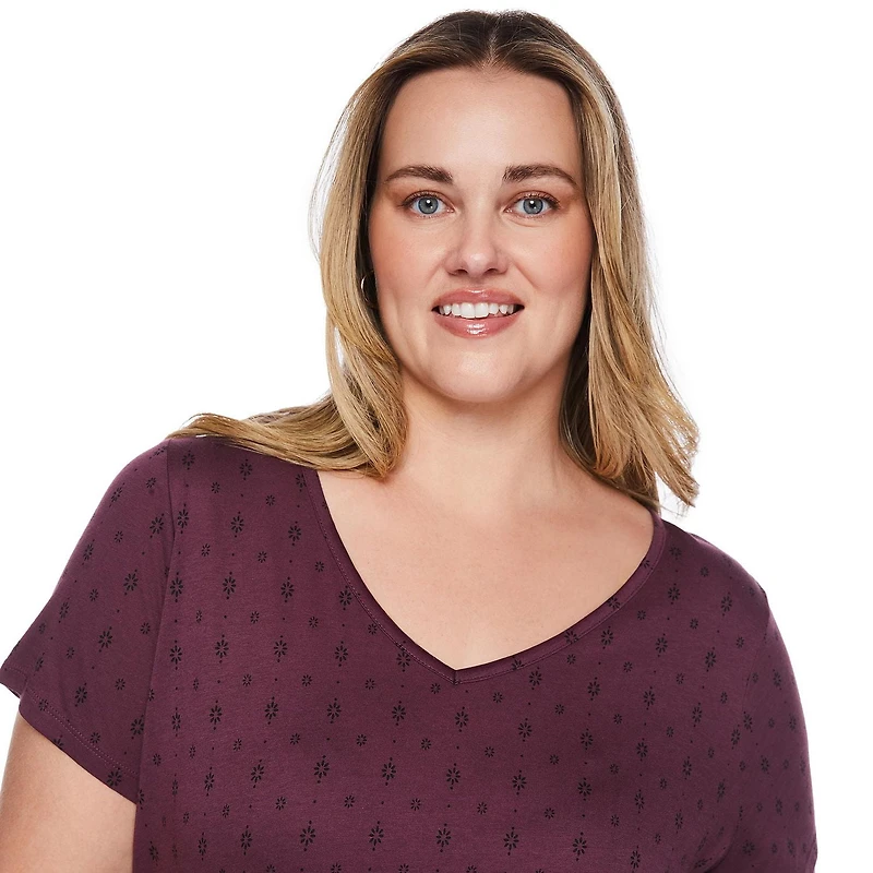 T-shirt avec encolure en V George Plus pour femmes Tailles 1X-4X