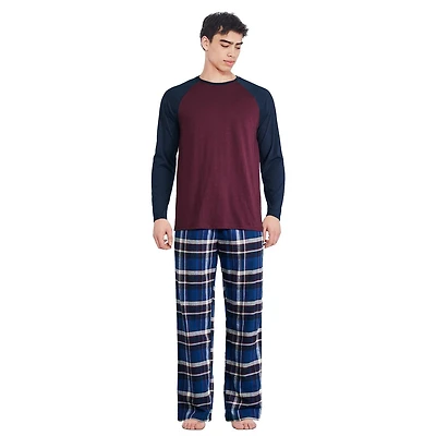 George Men's Raglan Pajama 2-Piece Set, Sizes S-2XL