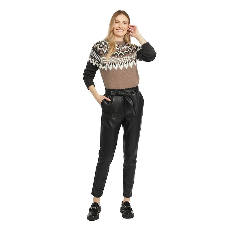 Mexx Women’s Pull-On Vegan Leather Pants