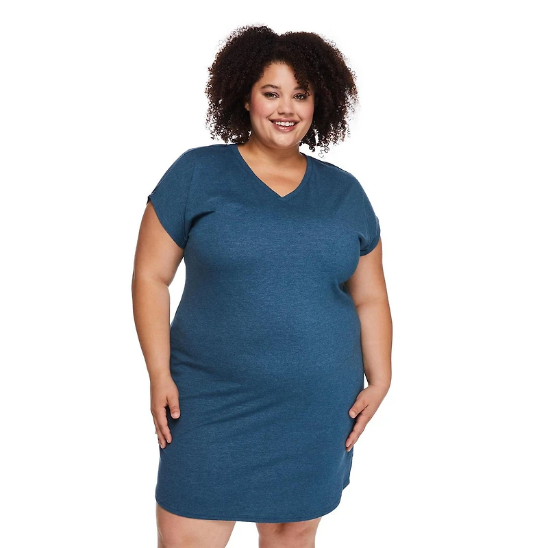 Chemise de nuit à encolure en V George Plus pour femmes