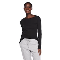 George Women's Long Sleeve Rib Tee, Sizes XS-XXL