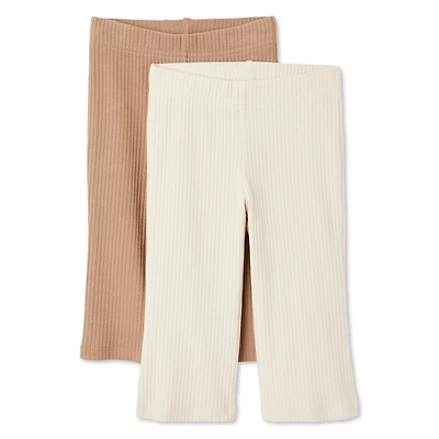 Lot de 2 leggings à jambe évasée George pour bébés filles