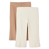 Lot de 2 leggings à jambe évasée George pour bébés filles