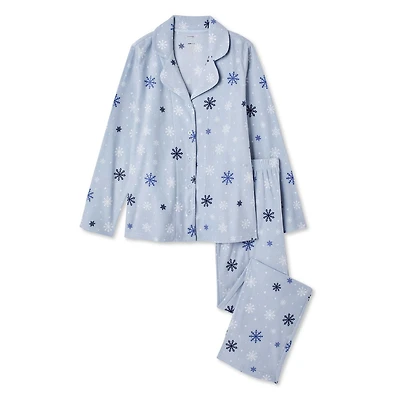 George Women's Notch Collar Pajama 2-Piece Set