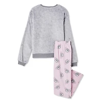 Pyjama 2 pièces en velours George pour filles Tailles TP–TG