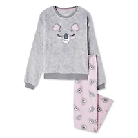 George Girls' Velour Pajama 2-Piece Set