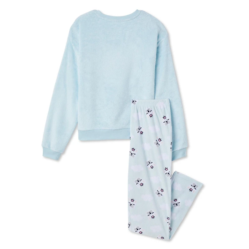 Pyjama 2 pièces en velours George pour filles Tailles TP–TG