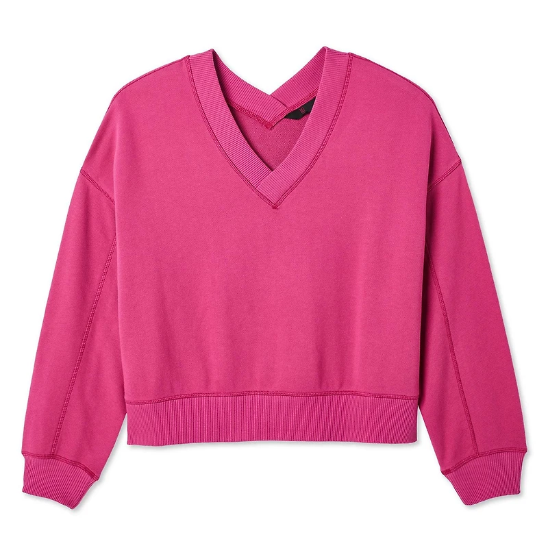 No Boundaries Women's Oversized V-Neckline Popover