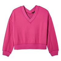 No Boundaries Women's Oversized V-Neckline Popover