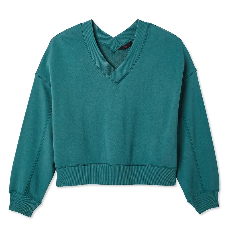 Chandail surdimensionné à encolure en V No Boundaries pour femmes Tailles TP–TTG