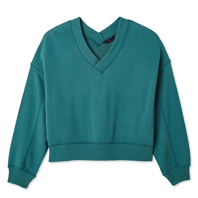 Chandail surdimensionné à encolure en V No Boundaries pour femmes Tailles TP–TTG