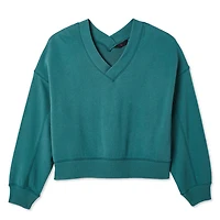 Chandail surdimensionné à encolure en V No Boundaries pour femmes Tailles TP–TTG