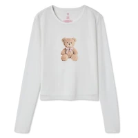 T-shirt en maille à manches longues No Boundaries pour femmes Tailles TP–TTG