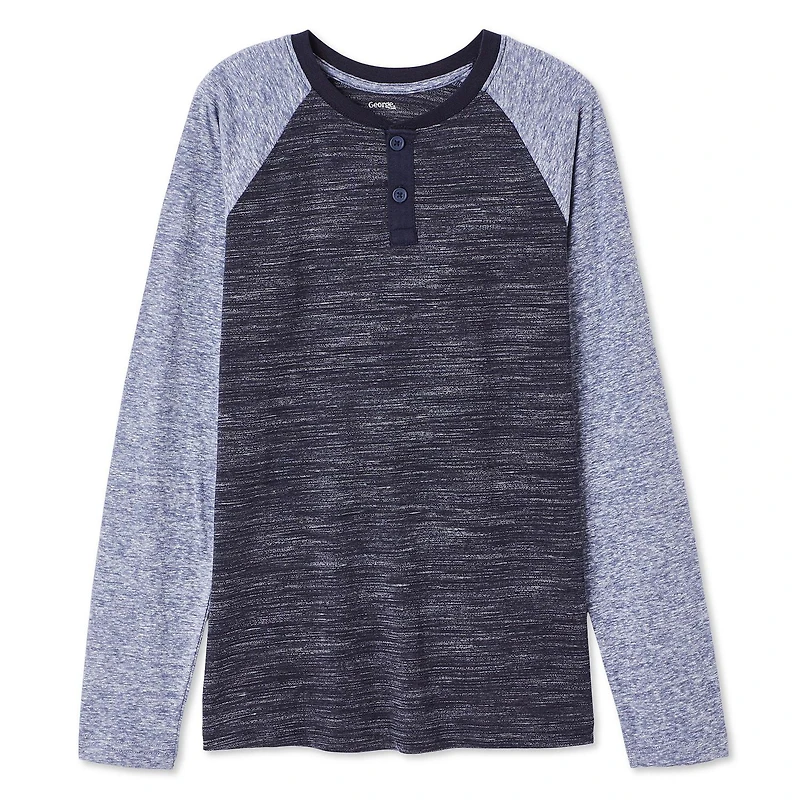 T-shirt henley à manches longues George pour garçons