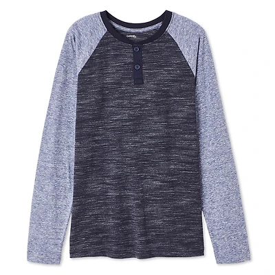 T-shirt henley à manches longues George pour garçons