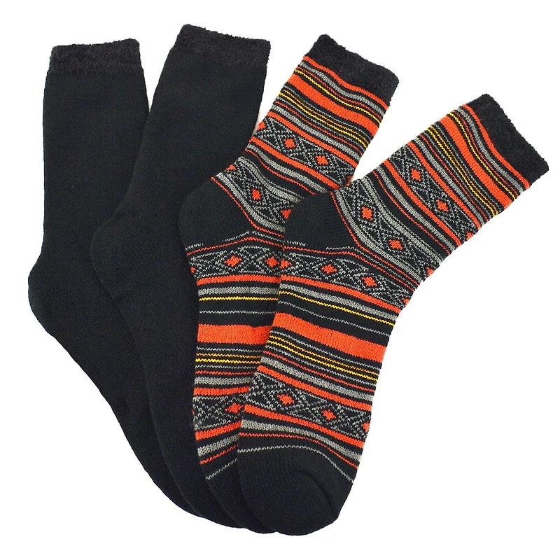 Lot de 2 paires de chaussettes douillettes style chalet George pour hommes